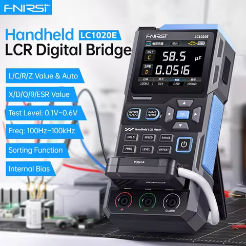 FNIRSI LC1020E High Precision Digital Bridge LCR ESR Tester Resistance Capacitance Inductance Electr