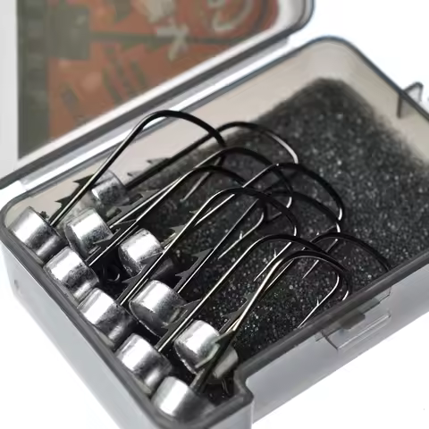 Cast&Catch 10pcs 1/0 Double Barb Ned Jig Worm Lures Bass Freshwater Angling Tackle 2.7g 3.5g 4.8g Fi