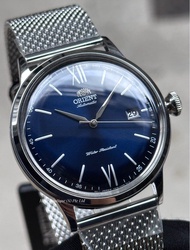 * OFFICIAL ORIENT WARRANTY * Orient 2021 Bambino on Mesh Bracelet Royal Blue Dial Men's Automatic Watch RA-AC0019L