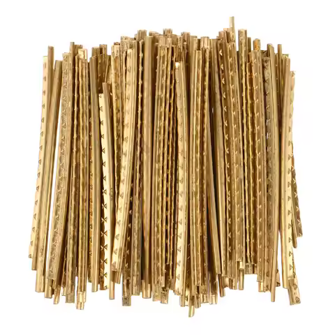 60Pcs Premium Brass Fret Wire 1.77x0.08x0.08in Guitar Fingerboard Replacement Wire for Acoustic Elec