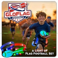GloFlag Football β Light Up Game Set for Kids | Ages 8-12+, 4-16 players | LED Flags, Belts, Glow in