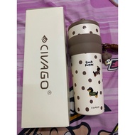 CIVAGO Stainless Steel Coffee Mug With Lid Ceramic Vacuum Flask