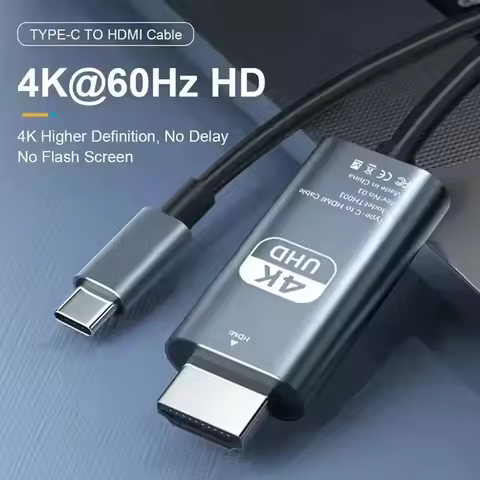 2M/6.6FT HDMI Adapter USB Type C MHL Cable 4K HD Video Converter HDTV Cord for Projector Monitor TV 