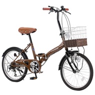 Ikesho CO-20 [Folding bicycle CONOMi (Konomi) 20 inch Shimano 6-speed brown]