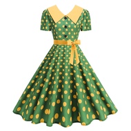 Women's Retro 50s Dress Polka Dot Print Dress