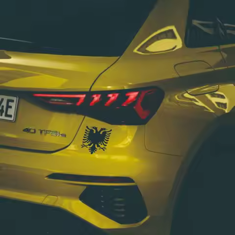 Vinyl Decal Albanian Double Headed Eagle Car Sticker Waterproof Auto Decors on Truck Bumper Rear Win