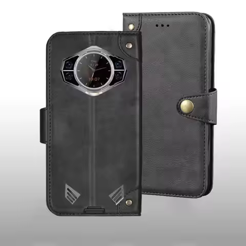 For Doogee S200 5G case Metal Buckle retro Leather Back Case For Doogee S200 5G Cover Accessories