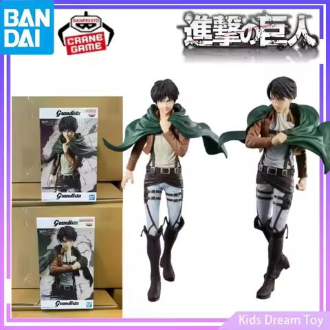 In Stock Original Bandai BANPRESTO Attack on Titan Anime Grandista -EREN YEAGER&LEVI- Action Figures