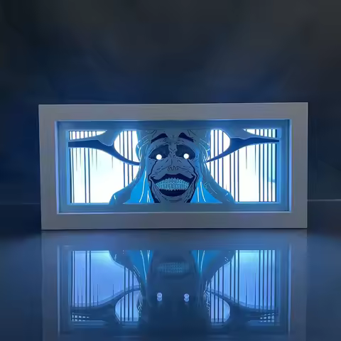 Anime Light Box Solo Leveling Statue Of God For Kids Bedroom Decoration Paper Cut Lightbox Bedside L