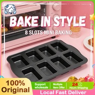 8 Cavity Mini Loaf Pan Non-stick Bread Pan Carbon Steel Brownie Pan Versatile Small Bread Loaf Pan