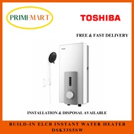 TOSHIBA DSK33S5SW BUILD-IN ELCB INSTANT WATER HEATER - 1 YEAR TOSHIBA WARRANTY + FAST DELIVERY