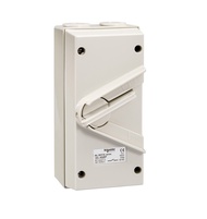SCHNEIDER Kavacha 35A Triple Pole Weatherproof Isolator Switch (Grey)
