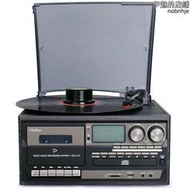 黑膠唱片機復古留聲機lp電唱機cd磁帶u盤收音機fm/am老式音響