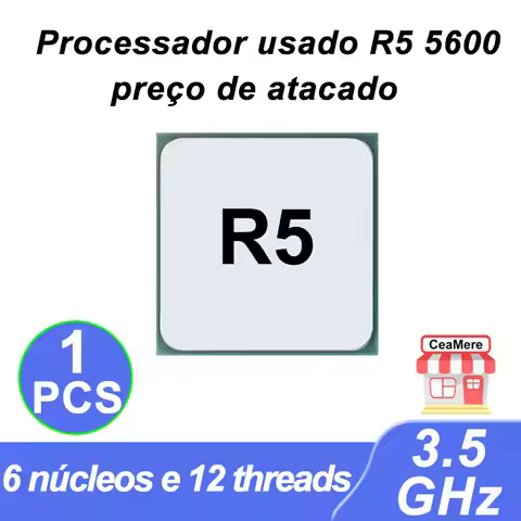 1 Used Processor R5-5600 6 Cores 12 Threads 3.7GHz 65W Socket AM4 PC CPU Wholesale