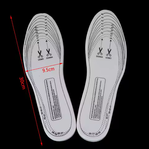 1Pair Breathable Sweat Absorbing Comfortable Shock Sport Shoes Pad Cotton Thin Insole 30*9.5*0.8cm