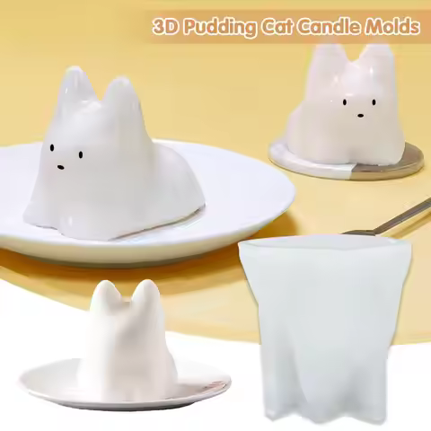 Silicone Cat Milk Pudding Mold Halloween Jelly Bowl Cake Cute Cake White Cold Ice Powder Mold Cake D