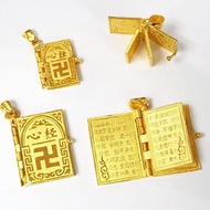 999.9 Pure Gold Heart Sutra (心经) Pendant