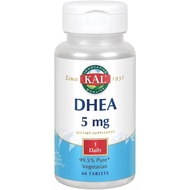 KAL DHEA 5mg Supplement for Women & Men, 60 Tablets