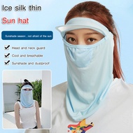 Women's Ice Silk Mask Summer Thin Mask Sun Protection Cap