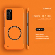 เคส PC แบบแข็งไร้กรอบ P50 P60เคสสำหรับหัวเหว่ยแม่เหล็กติดโทรศัพท์ P40 P30 Pro Mate 60 50 40 30 20 Pr