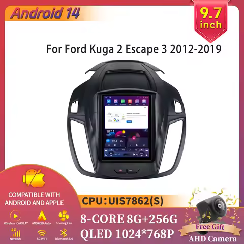 9.7inch Android 14 For Ford Kuga 2 Escape 3 2012-2019 Car Radio Multimedia Intelligent GPS Wireless 