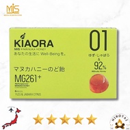 KIAORA Manuka Honey Lozenges【MG261+】 - Citrus Yuzu & Jabara Flavor, 6 Pieces
