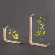 Versatile Acrylic Photo Frame With Wooden Stand - Perfect For Displaying Photos, Artwork & More - Av