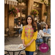 Cotton Embroidered Short Kurtis & Tops 6 Colours  (M to 4XL) G2099019