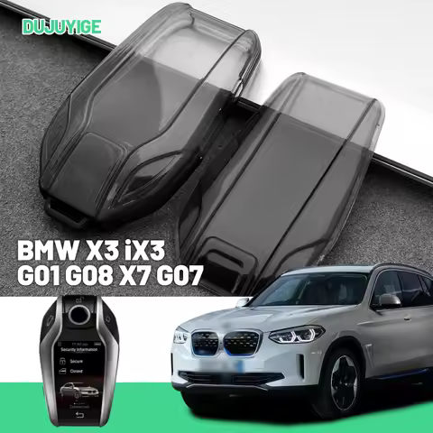 Clear TPU Car Key Case For BMW X3 iX3 G01 G08 X7 G07 i8 I12 M8 F91 X6M F96 Key Fob Cover Protector S