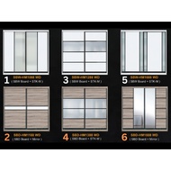 Mixbox HappyMix - Wardrobe Width 5 , 6, 8 feet x Height 8 feet Sliding 2 Door Wardrobe / Multiple ch