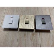 standard mid power point heater switch / aircond switch 45a / 20a electrical wiring 220-240v gold wh