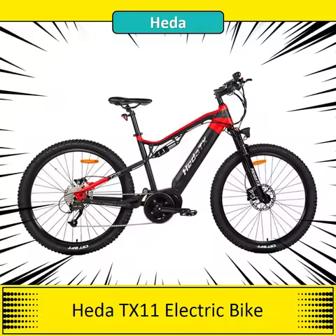 Heda TX11 Electric Bike 750W Poweful Motor 48V 15Ah Battery 45km/h Max Speed 27.5x2.4 inch Tire Moun