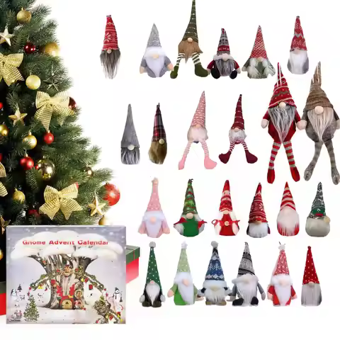 2025 new Christmas Advent Calendar 24 Day Christmas Gnome Advent Calendar Christmas Decor Calendar G