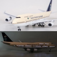 47cm Boeing with wheels and lights747Aircraft Model B747Saudi Arabian Airlines aircraft model orname