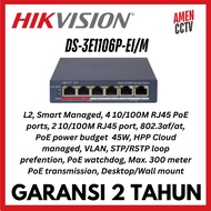 Value Series: Smart Managed, L2 Hikvision DS-3E1106P-EI/M