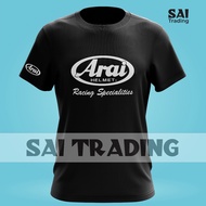 Arai Helmets Motorcycle T-shirt Microfiber Quick Dry Baju Premium Cotton Tees