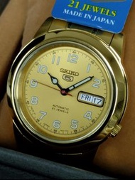 ✨ Christmas Gift ✨  SEIKO 5 AUTOMATIC WATCH Gold-plated SNKK38J1 SNKK38 Cal. 7S26 Made in Japan 日本制做