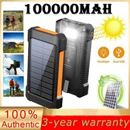 100% Original 100000mAh Solar Power Bank Waterproof Compass PowerBank Strong Flashlight Torch Outdoo