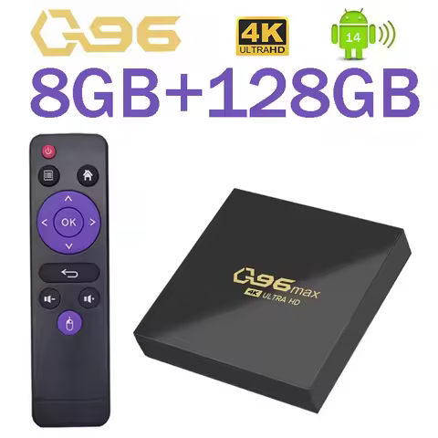 q96 max Smart TV Box 4G WIFI Set-top Box 8GB 128GB Android 14.0 Media Player Allwinner H313 Quad Cor