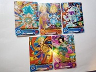 (街機)(港版) 七龍珠英雄卡 咭super dragonball heroes 第三代燙金比賽特別p咭TPBS全套五張不散賣。