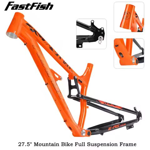 FastFish 27.5" MTB Full Suspension Frame High-Strength Aluminum 30.4mm Seatpost 135mm QR 2.4IN Max T
