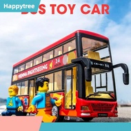 Bus Model Double decker Bus Alloy Car Simulation Rebound Children's Toy Car Decoration Boy's Toy