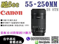 【酷BEE了】6期0利率 公司貨 CANON EFS 55-250MM F4-5.6 IS STM 裸裝 台中西屯