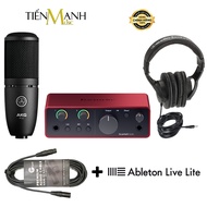 [Genuine] Full Set of Focusrite Solo Gen 4 Soundcard - AKG P120 Recording Microphone - ATH-M20x Moni