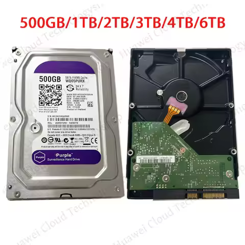 Hard Disk Internal 1-10TB VV D Purple 3.5 "64M Cache SATA III 6 Gb/s 1TB 2TB 4T 6T HDD HD Harddisk C