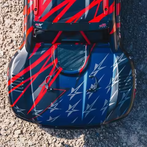 1/7 Scale 4WD Mojave 6S V2 BLX Desert RC Truck RTR with Spektrum Firma Red Black