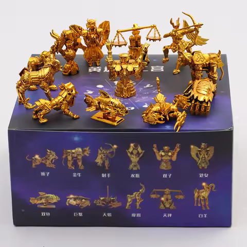 Saint Seiya The Gold Zodiac Aries Taurus Libra Scorpio Sagittarius Anime Dolls Decoration Collection