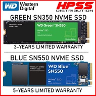 WD GREEN SN350 /  BLUE SN550 NVMe SSD (250GB / 480GB / 500GB / 1TB) M2 2400 NVME SSD