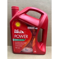 Shell Helix Power 0W40 Engine Oil Fully Synthetic SN PLUS/SN A3/A4 4Liter | Minyak Hitam