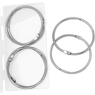 3Inch (6 Pack) Loose Leaf Binder Rings, Keychain Key Metal Nickel Plated Steel Binder Book Rings, Si